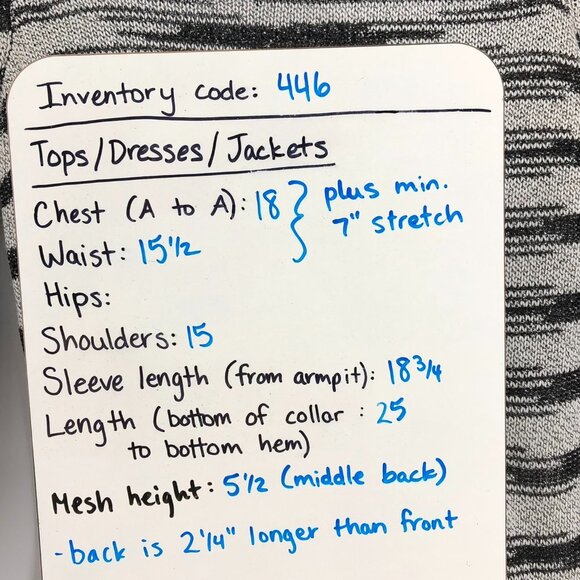 Dex Black Grey Abstract Stripe Long sleeve Polka Dot Mesh neck XS - Picture 13 of 14